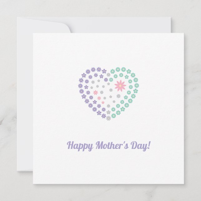 Anpassade Blommigt Devotion Card (Baksida)