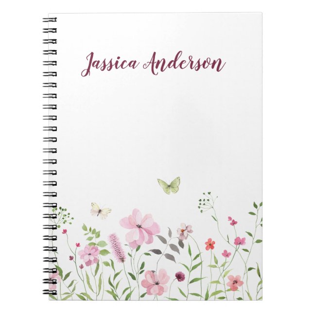 Anpassade blommor anteckningsbok (Framsidan)