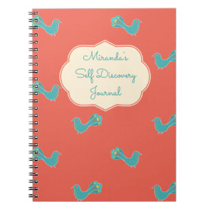 Anpassade Blue Bird Self Discovery Journal Anteckningsbok