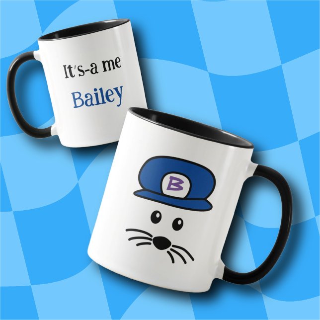 Anpassade Blue Cap Little Mouse Mugg (Skapare uppladdad)
