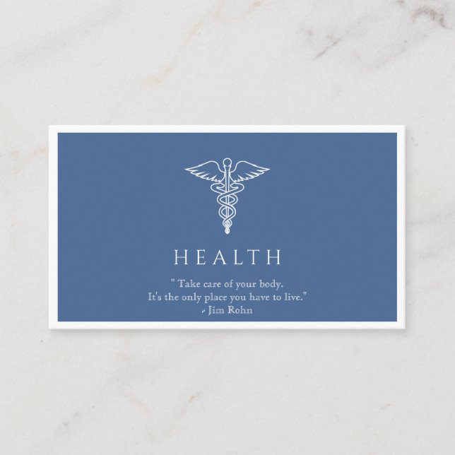 Anpassade Blue Healthcare Professionell Visitkort (Framsida)