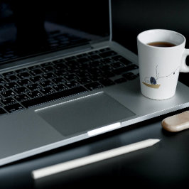 Anpassade Blue iris blommigt säsongsbundet kaffe m