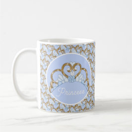 Anpassade Blue och Guld Tiara Mugg