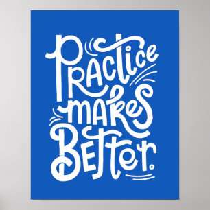Anpassade Blue Practice Poster bättre