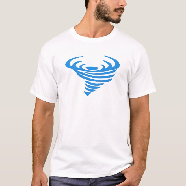 Anpassade Blue Tornado Shirt Anpassa Namn Tröja (Framsida)