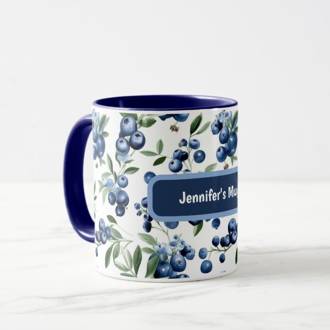 Anpassade Blueberry Mugg (Framsida vänster)