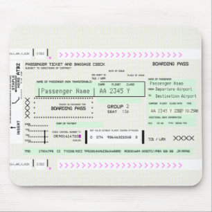 Anpassade Boarding Pass Airline Biljett Musmatta