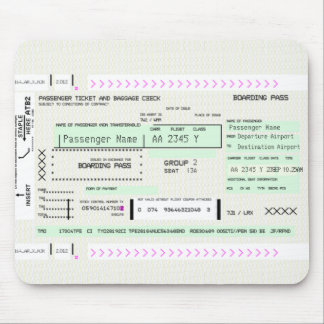 Anpassade Boarding Pass Airline Biljett Musmatta