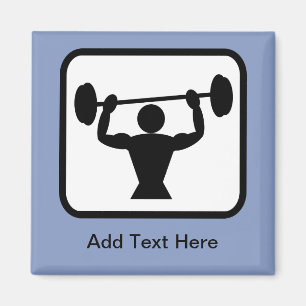 Anpassade BodyBuilder/Vightlifter-Logotyp Magnet
