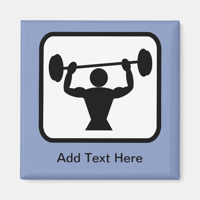 Anpassade BodyBuilder/Vightlifter-Logotyp Magnet (Framsidan)
