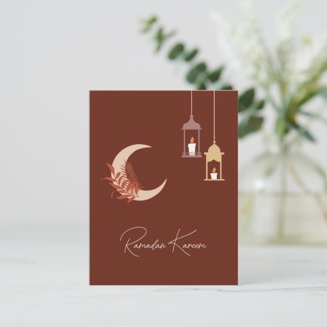 Anpassade Boho Islamic Ramadan Kareem Helg Vykort (Stående Fram)