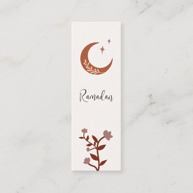 Anpassade Boho Islamic Ramadan Mini Bookmark (Framsida)