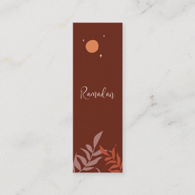 Anpassade Boho Islamic Ramadan Mini Bookmark (Framsida)