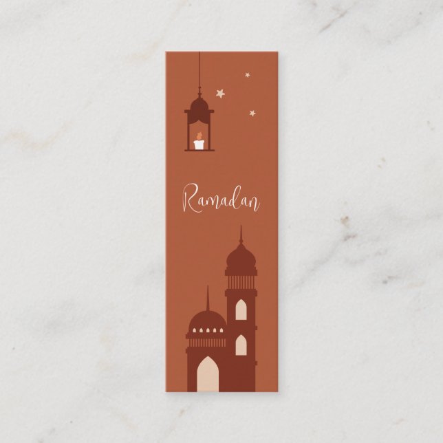 Anpassade Boho Islamic Ramadan Mini Bookmark (Framsida)