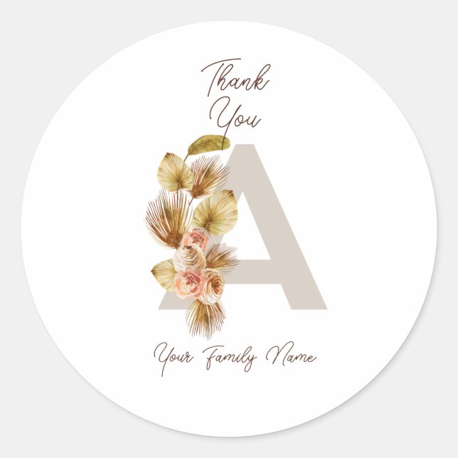 Anpassade Boho Tack Märken – Rustika Etiketter för (Framsida)