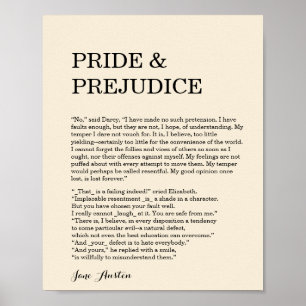 Anpassade Bok Quote Jane Austen Poster