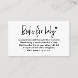 Anpassade Bokar för baby Heart bibliotek begäran Tilläggskort