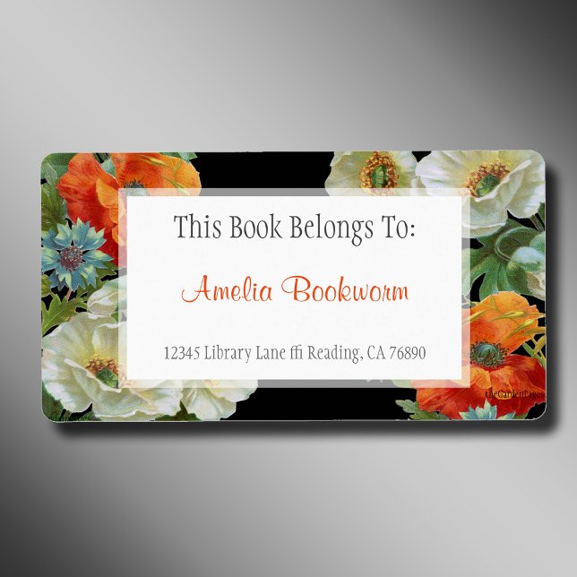 Anpassade bokmärken tillhör Poppy Cornflowers Etik Fraktsedel (Skapare uppladdad)