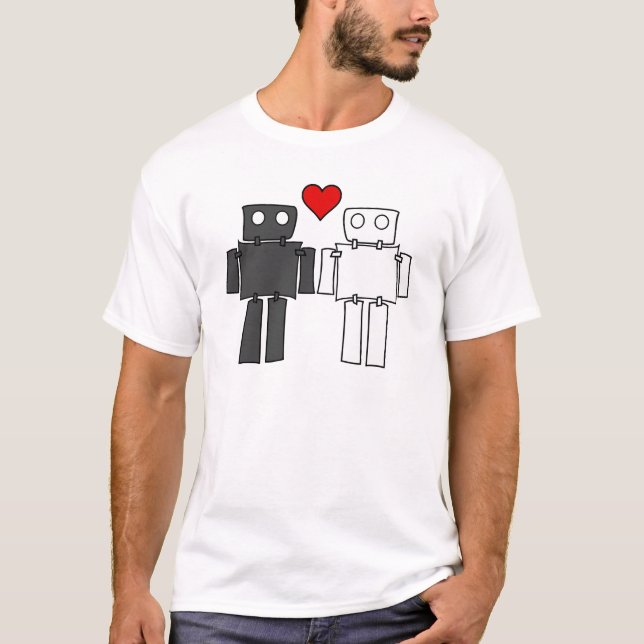 Anpassade Boy Bots i Kärlek Tee (Framsida)