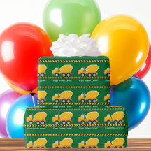 Anpassade Boys Birthday Grönt Gult Lastbil