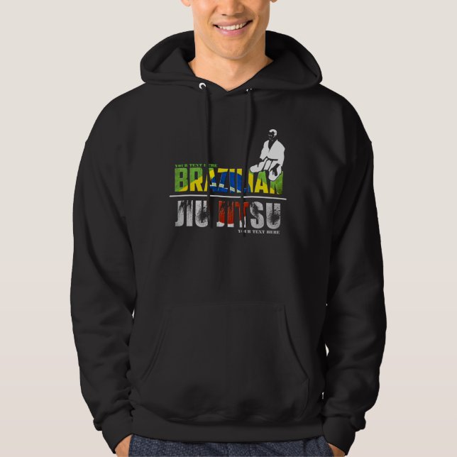 Anpassade Brazilian Jiu-Jitsu Sweatshirt Med Luva (Framsida)