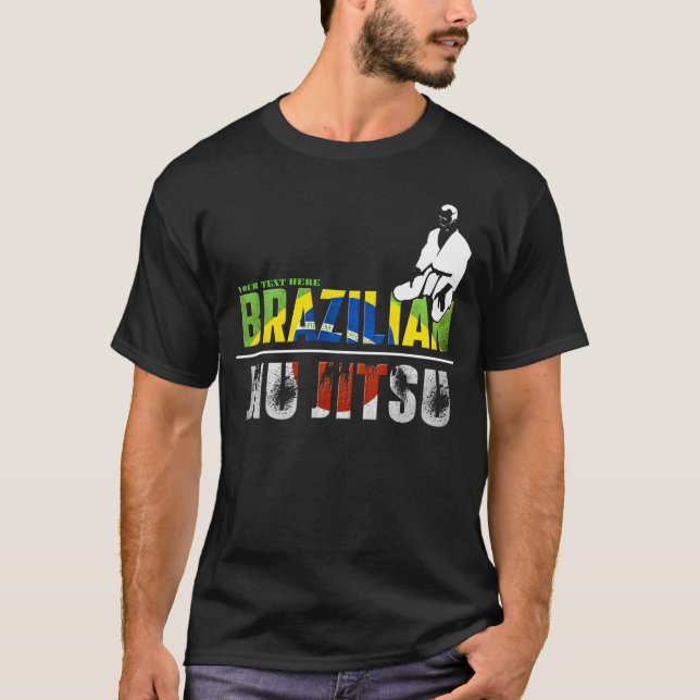 Anpassade Brazilian Jiu-Jitsu T-shirt (Framsida)