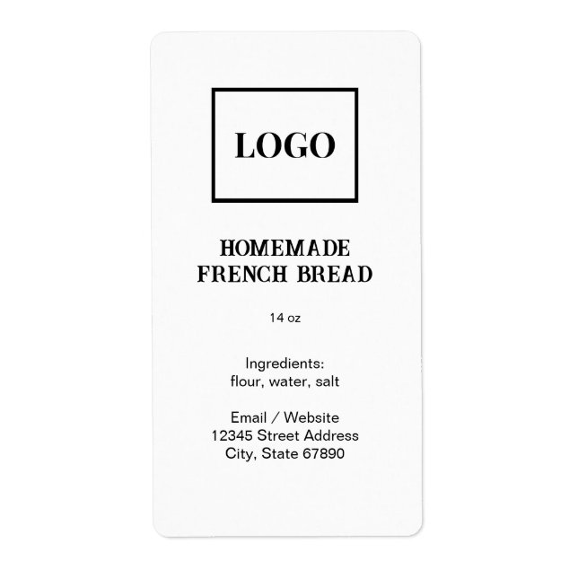 Anpassade Bread Bakery Business Add Logotyp Food Fraktsedel (Framsidan)
