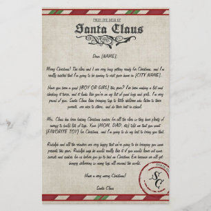 Anpassade Brev från Santa