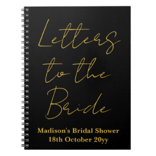 Anpassade brev till bruden Hen Do Bröllopsfest Anteckningsbok