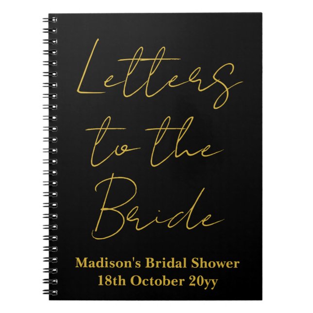 Anpassade brev till bruden Hen Do Bröllopsfest Anteckningsbok (Framsidan)