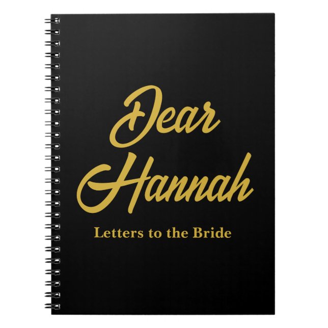 Anpassade brev till bruden Hen Do Bröllopsfest Anteckningsbok (Framsidan)
