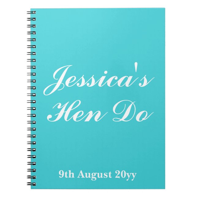 Anpassade brev till bruden Hen Do Helgresa Anteckningsbok (Framsidan)