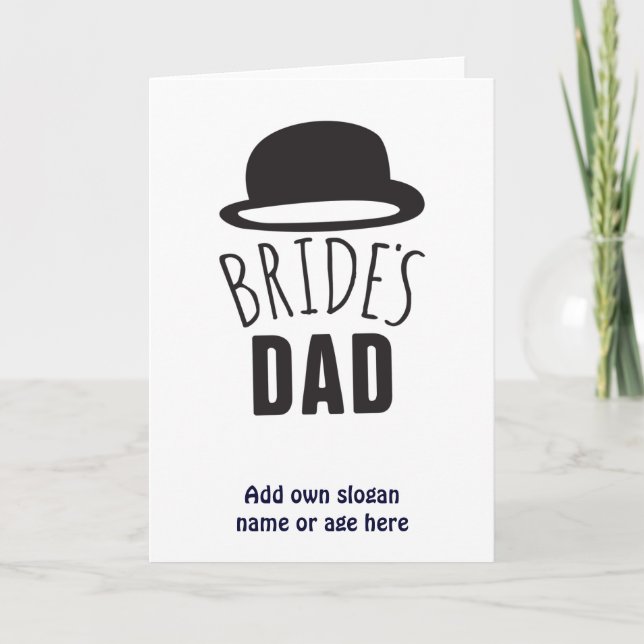 Anpassade Brides Pappa Far i Bride Kort (Framsida)