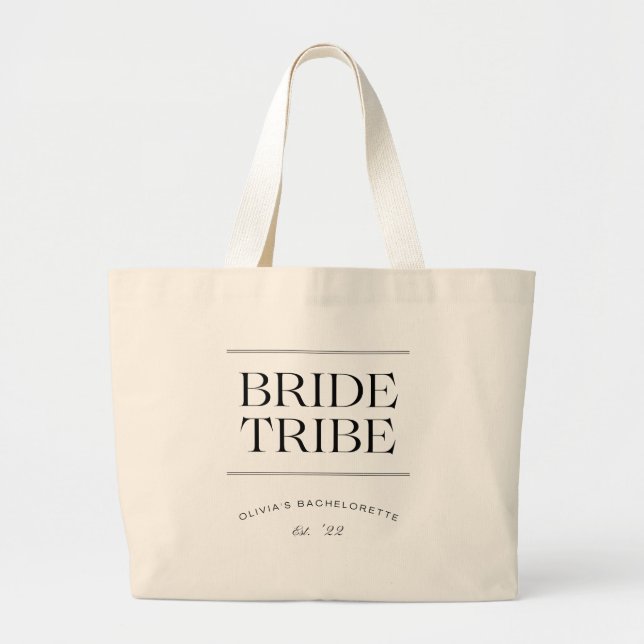Anpassade Bridesmaid Tote Bag Gift Jumbo Tygkasse (Framsidan)