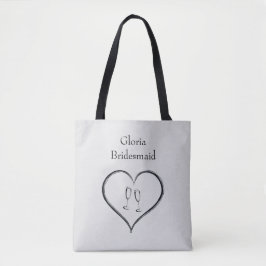 Anpassade Bridesmaid Tote Bag Tygkasse