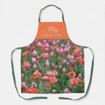 Anpassade Bright Orange, Rosa och Grönt Tulip
