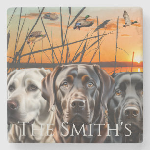 Anpassade Bröllop Gift Labrador Retriever Stenunderlägg