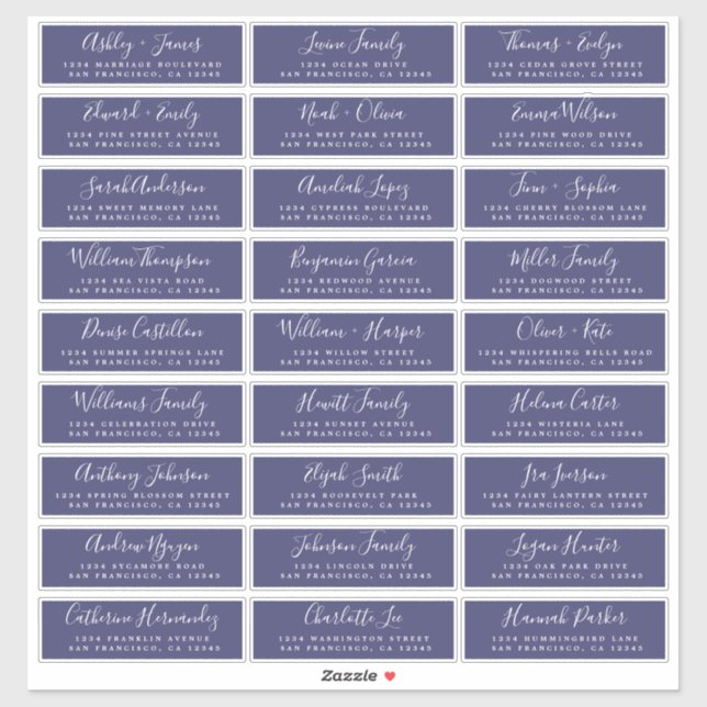 Anpassade Bröllop Guest-Adressetiketter Klistermärken (Ark)