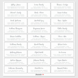 Anpassade Bröllop Guest-Adressetiketter Klistermärken