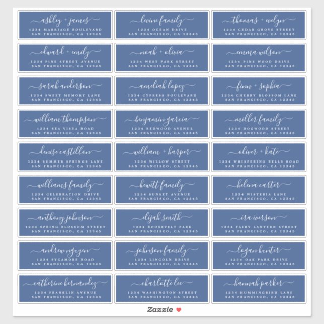 Anpassade Bröllop Guest-Adressetiketter Klistermärken (Ark)