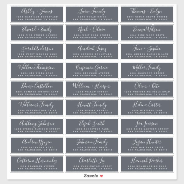 Anpassade Bröllop Guest-Adressetiketter Klistermärken (Ark)