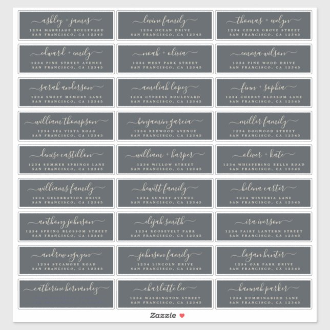 Anpassade Bröllop Guest-Adressetiketter Klistermärken (Ark)