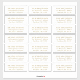 Anpassade Bröllop Guest Adressetiketters-fäst Klistermärken