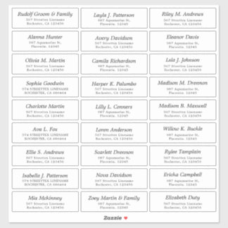 Anpassade Bröllop Guest lable Sticker Klistermärken