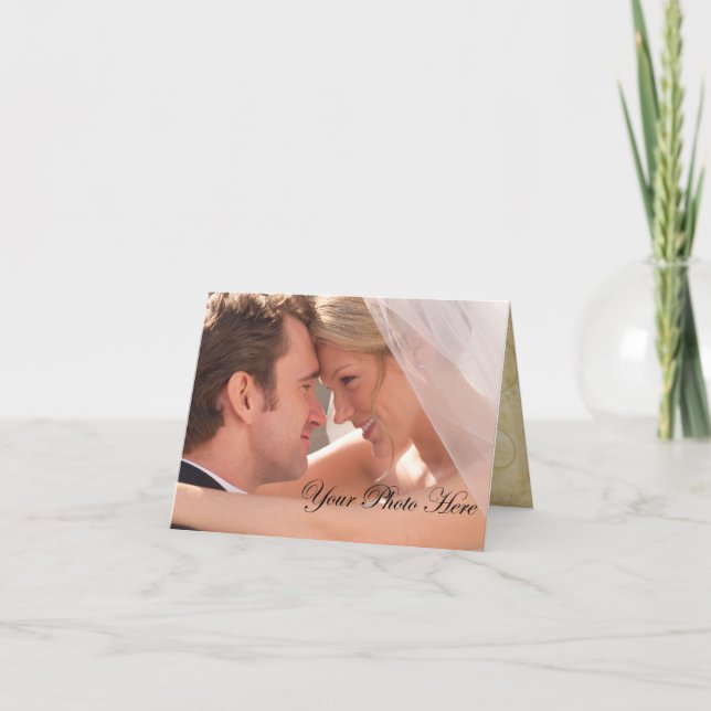 Anpassade Bröllop Tackkort (Framsida)