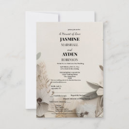 Anpassade bröllopsinbjudningar | Boho, Foto & Blom Tack Kort