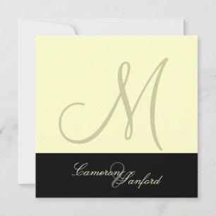 Anpassade bröllopsinbjudningar Monogram Inbjudningar