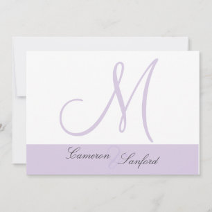Anpassade bröllopsinbjudningar Monogram/lilas Inbjudningar