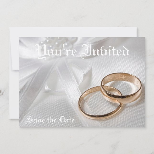 Anpassade bröllopsinbjudningar & RSVP - Spara datu Inbjudningar (Framsida)