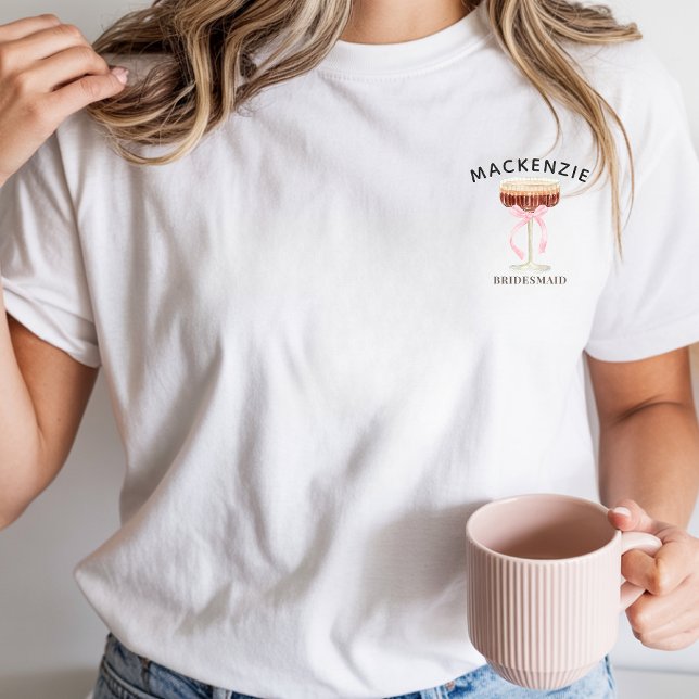 Anpassade bröllopskläder för brudens gäng som pres t shirt (Custom Bridesmaid Proposal Shirt Gift for Wedding Party, Bridal Party Custom Shirt Gift Bridesmaids)